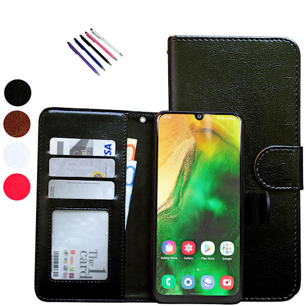 Samsung Galaxy A50 - PU Læderpung Etui Brun