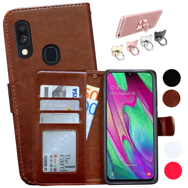 Samsung Galaxy A40 - PU Leather Wallet Case