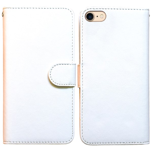 iPhone 5/5s/SE2016 - Nahkakotelo, jossa on ID-korttitasku Vit