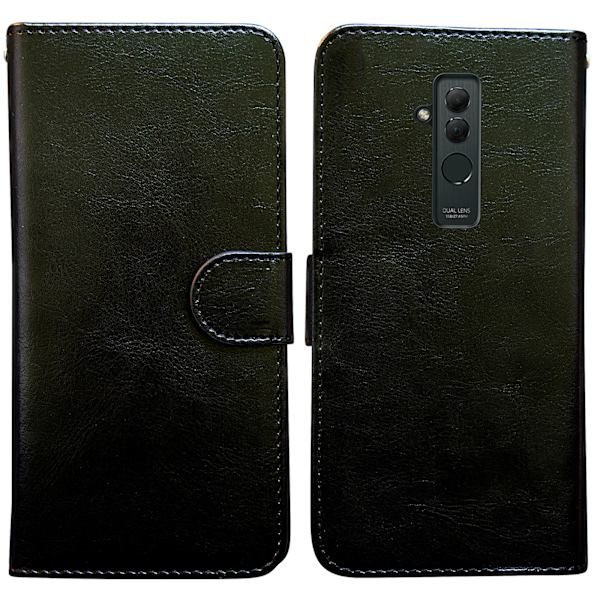 Huawei Mate 20 Lite - PU Læder Pung Etui Svart