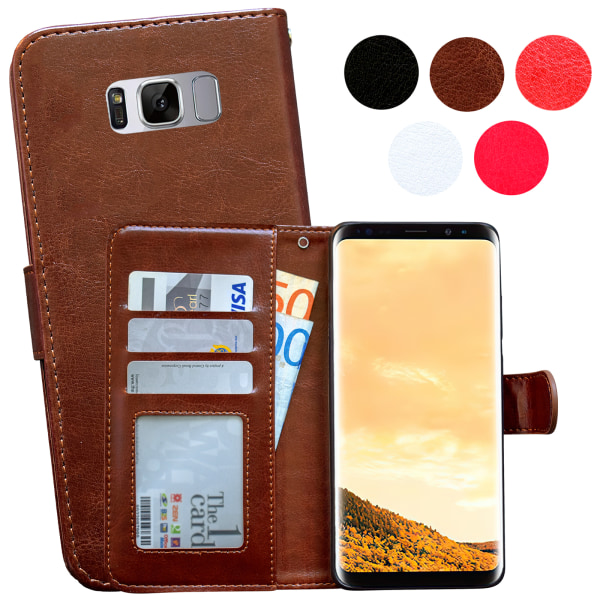 Läderfodral / Plånbok - Samsung Galaxy S8 Brun aada | Fyndiq