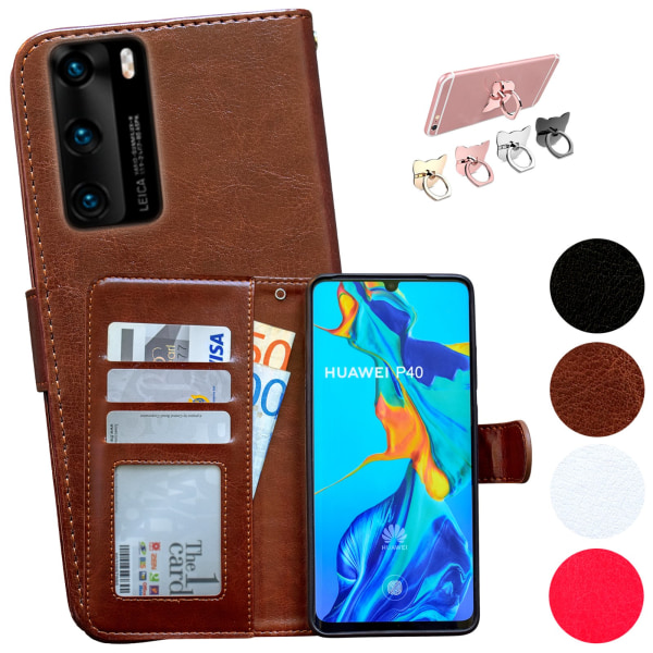 Huawei P40 - PU Leather Wallet Case