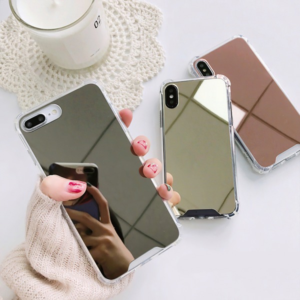 Komfort og beskyttelse iPhone 11 - skinnende cover og spejl Rosa