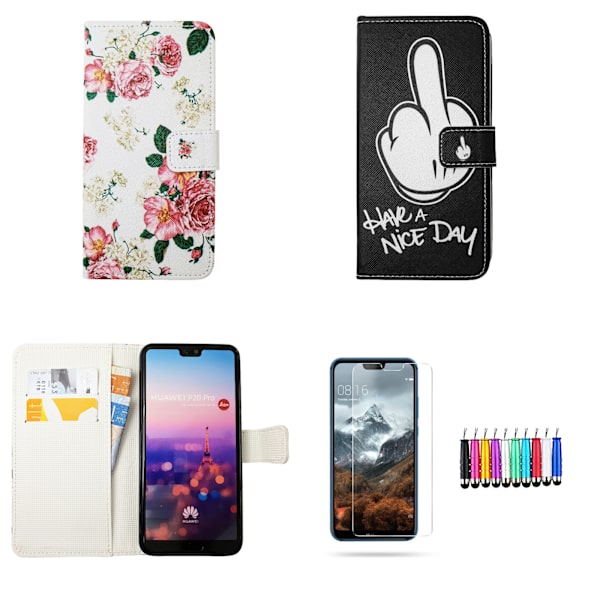 Huawei P20 Pro - PU Læder Pung Etui Svart