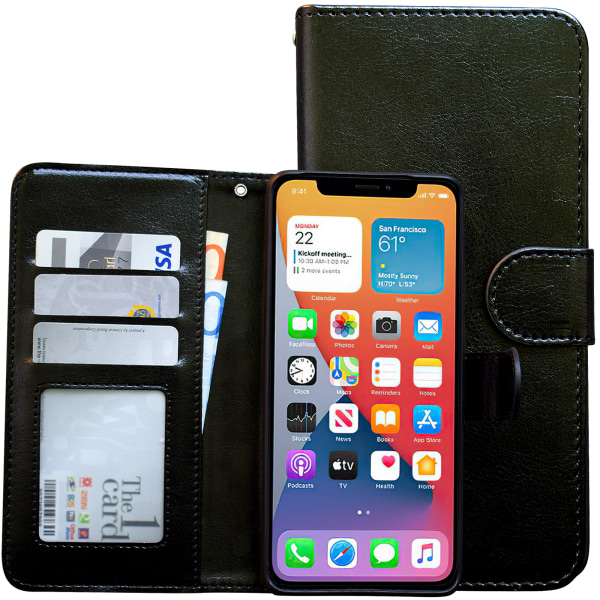 Beskyt din iPhone 12 Pro - Lædertasker! Vit