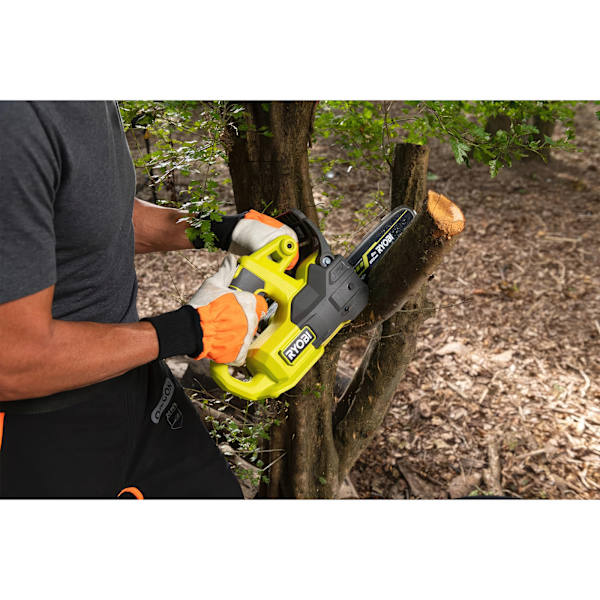 RYOBI 18V ONE+ -akkukäyttöinen ketjusaha, 20 cm:n teränpituus karsimiseen