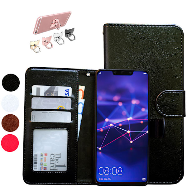 Huawei Mate 20 Lite - PU Læder Pung Etui Vit