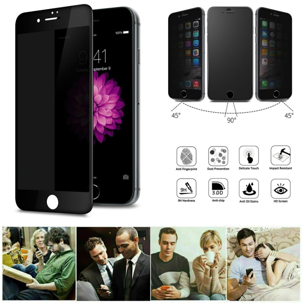 iPhone 7/8/SE (2020 & 2022) - Skærmbeskyttelse af hærdet glas til beskyttelse af personlige oplysninger