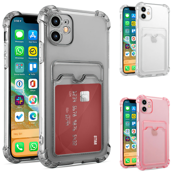 iPhone 11 - Kort etui Beskyttelse Transparent Genomskinlig