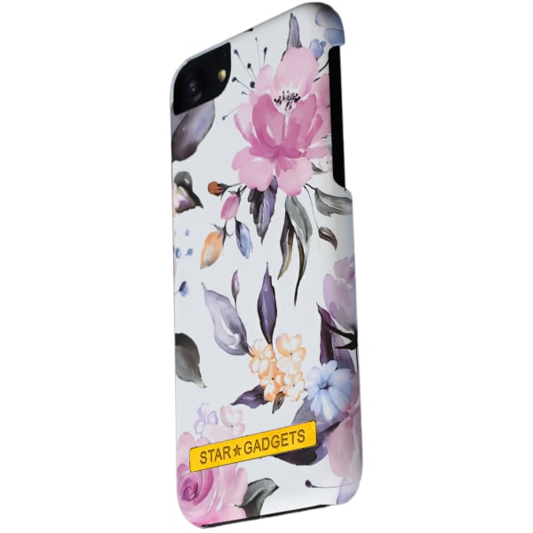 iPhone 6 / 6S - Beskyttelse af blomster / marmor Vit