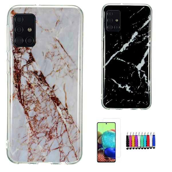 Suojaa Galaxy A51 -puhelimesi marmorisella suojakotelolla! Vit