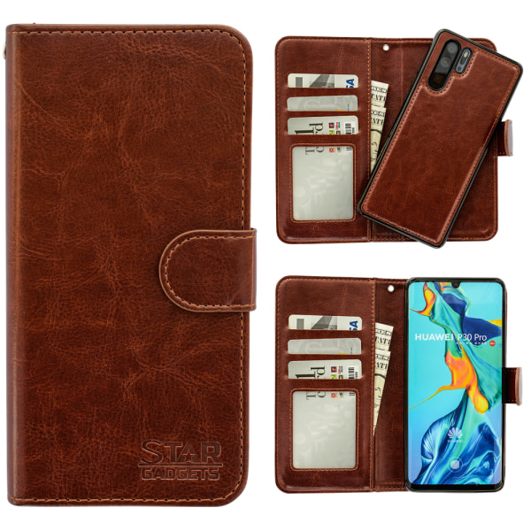 Huawei P30 Pro - PU Læder Pung Etui Svart