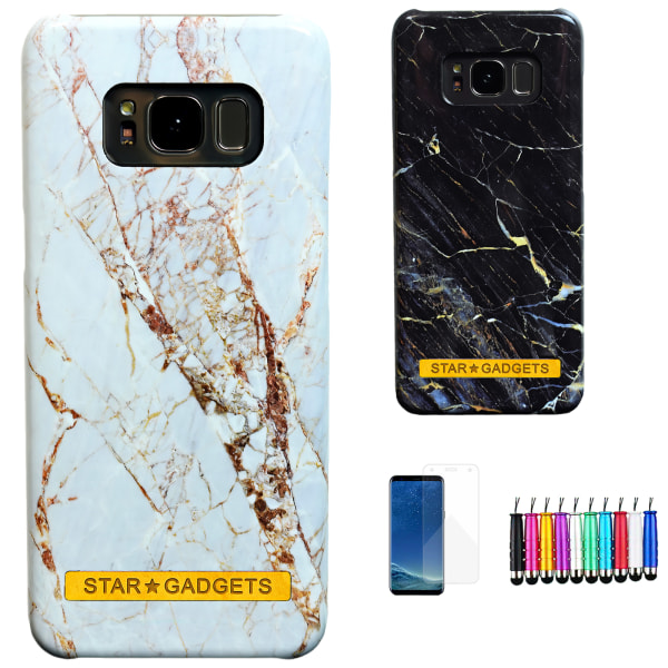 Samsung Galaxy S8 - Cover / Beskyttelse / Marmor Vit