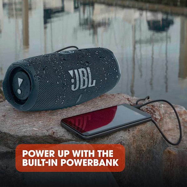 JBL Charge 5 - Kanna Mukaan Ip67 Ledi Bluetooth Kaiutin & Powerb Grå