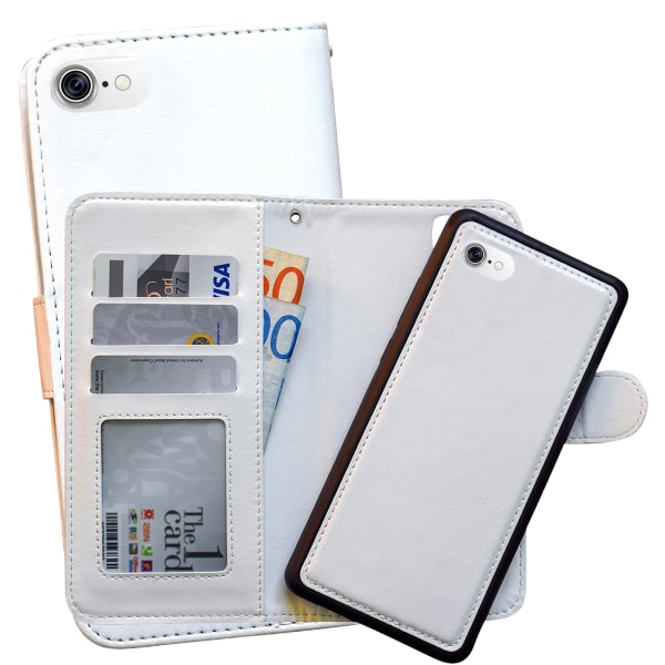 Case / lompakko - iPhone 6 / 6S + 3 i 1 -paketti Rosa