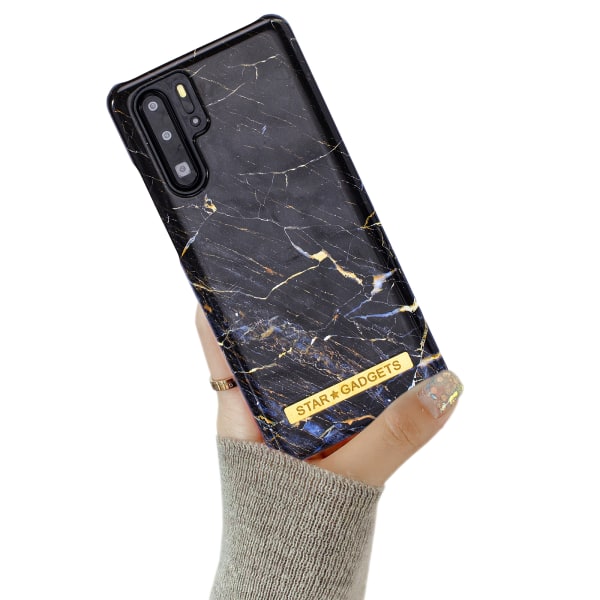 Huawei P30 Pro - Etui Beskyttelse Marmor Svart