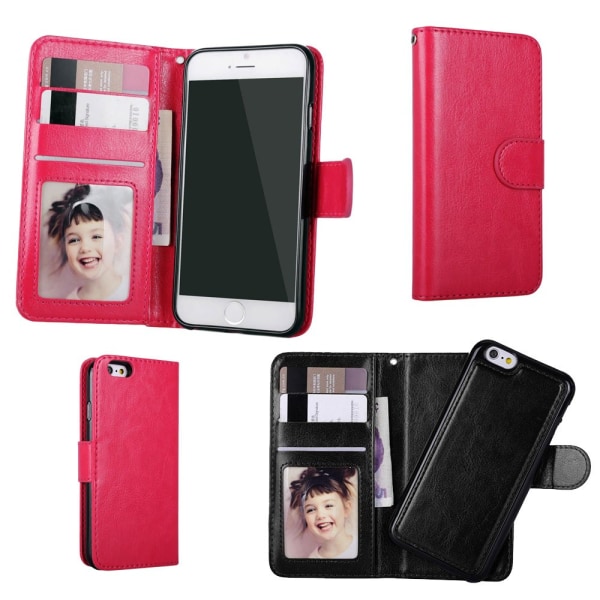 Magnetiskt Plånboksfodral & Skärmskydd för iPhone 7/8/SE Rosa