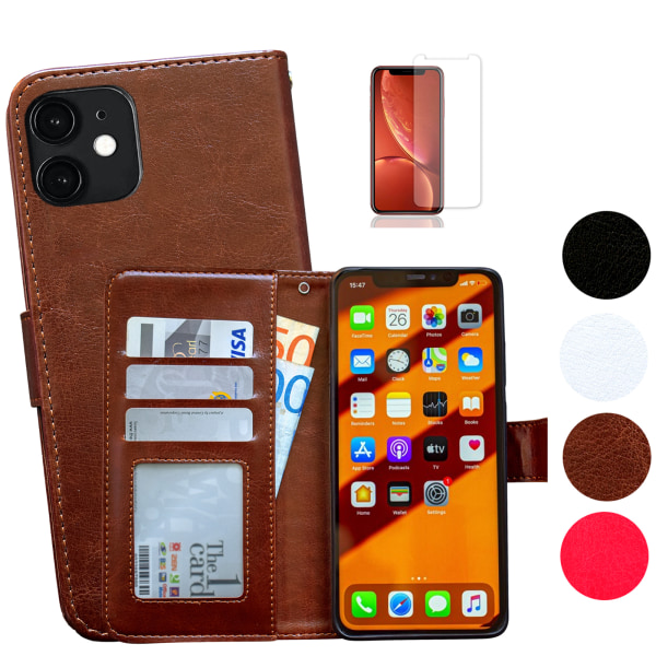 iPhone 11 - PU Læder Pung Etui Svart