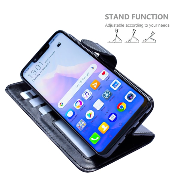 Huawei Mate 20 Lite - PU Læder Pung Etui Brun