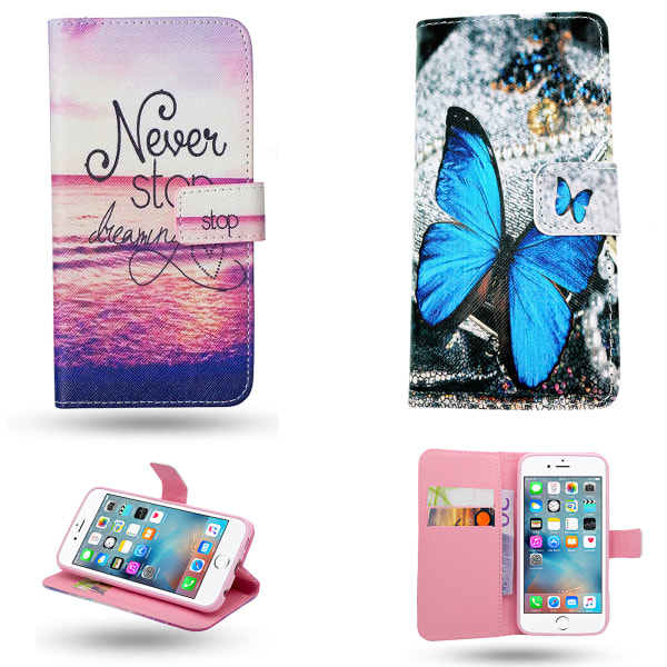 iPhone 6 / 6S - PU Læder Pung Etui Blå