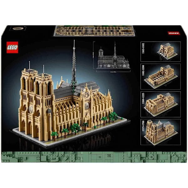 Ikonisk Notre-Dame de Paris Katedral - LEGO Architecture Sæt til Voksne 21061