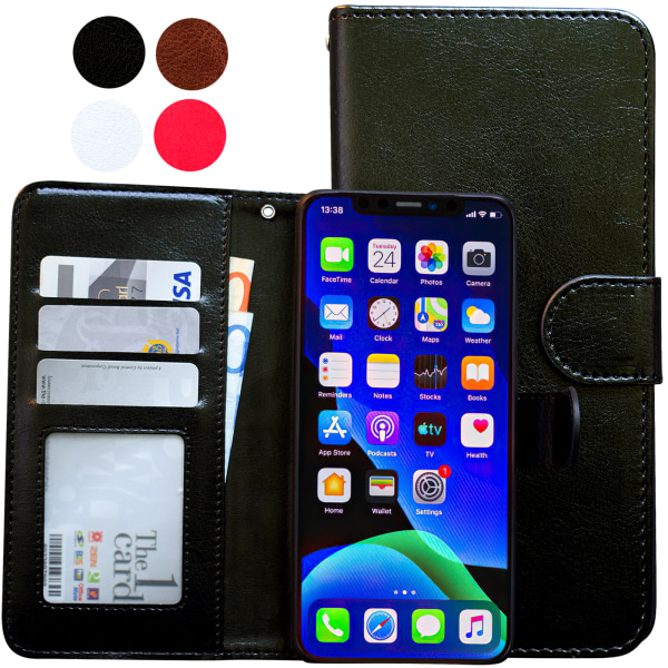 iPhone 11 Pro Max - PU-nahkainen case Svart