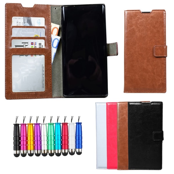 Samsung Galaxy Note10 - Nahkakotelo / Suoja Vit