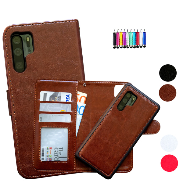 Huawei P30 Pro - PU Læder Pung Etui Svart
