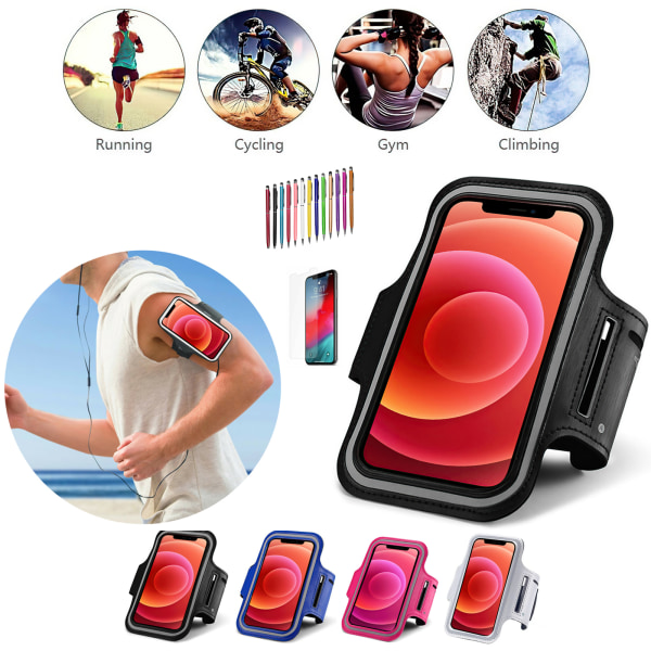 iPhone 13 Pro Max - PU Læder Sport Armbånd Etui Rosa