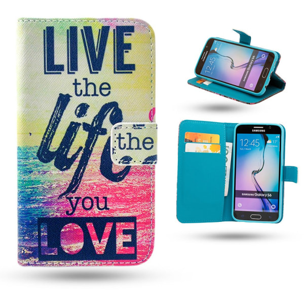 Samsung Galaxy S6 Edge - PU-nahkainen case - Live the Life