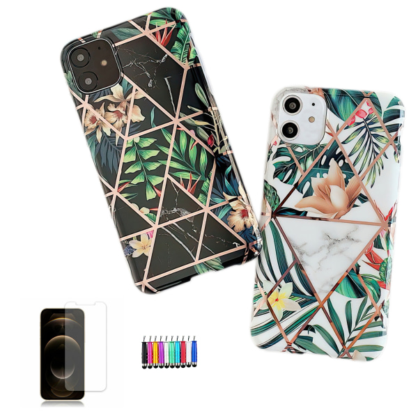 iPhone 11 - Geometrinen case Vit