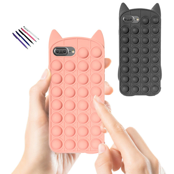 iPhone 7 Plus / 8 Plus - Skal / Skydd / Pop It Fidget Svart
