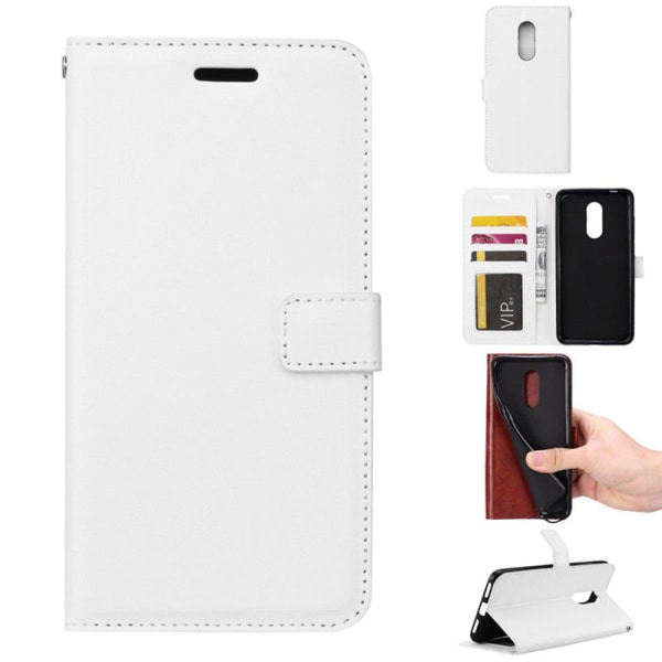 Lædertaske til beskyttelse til OnePlus 6 Svart