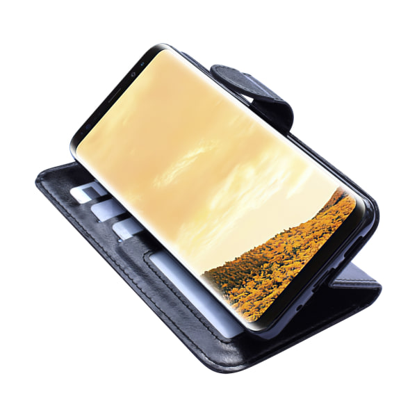 Læderpung til Galaxy S9 - Læderluksus! Svart