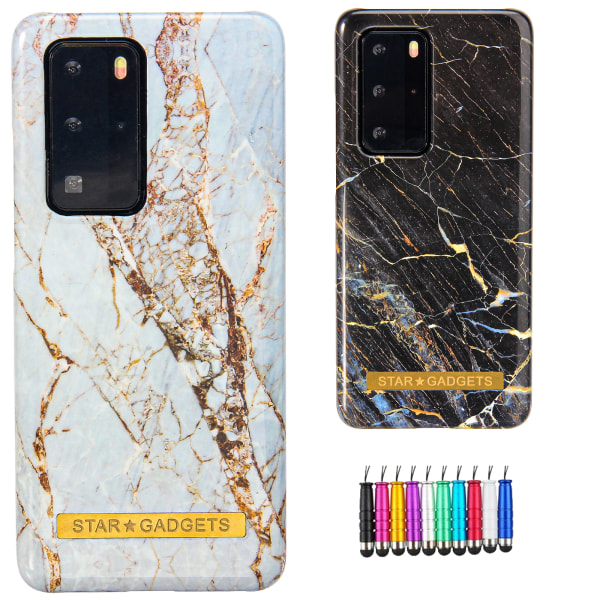 Huawei P40 Pro - case marmori Svart