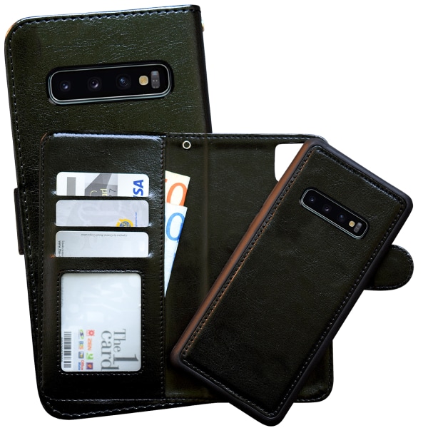 Samsung Galaxy S10 Plus - PU-nahkainen case Svart