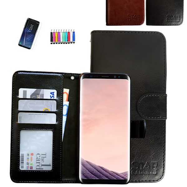 Samsung Galaxy S9 - PU Læderpung Etui Svart