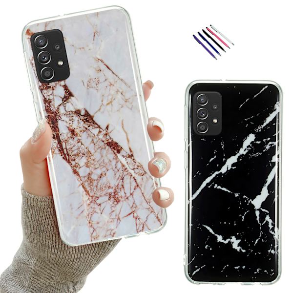 Samsung Galaxy A52/A52 5G - Suojakuori Marmori Svart