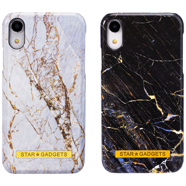 iPhone Xr - Cover Protection Marble Svart