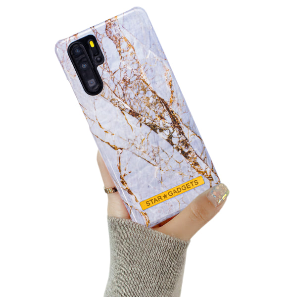Huawei P30 Pro - Cover Protection Flowers / Marmor Rosa