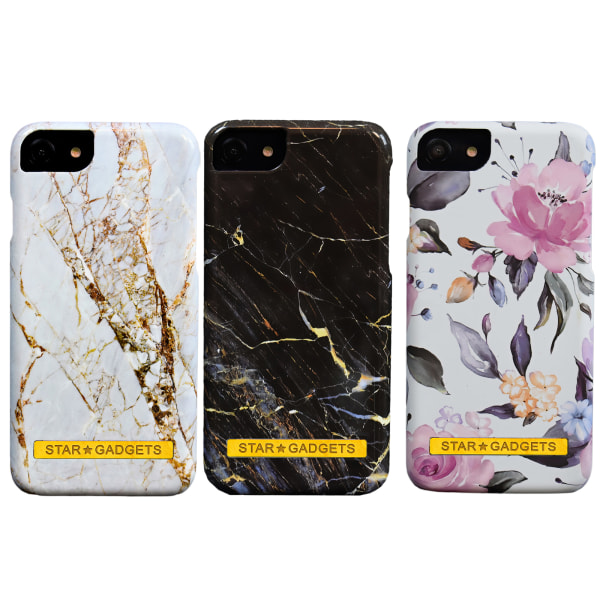 iPhone 6 / 6S - Cover Protection Blomster / Marmor Rosa