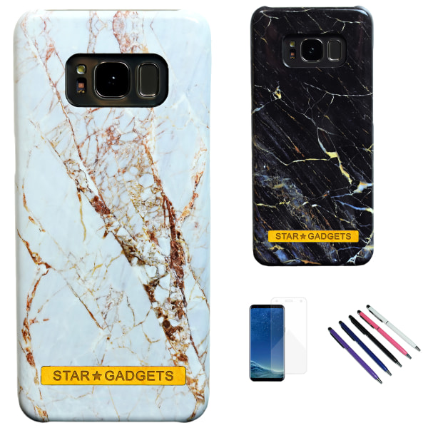 Samsung Galaxy S8 - Cover / Beskyttelse / Marmor Svart