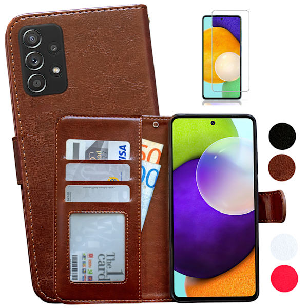 Samsung Galaxy A04s - PU Læder Pung Etui Svart