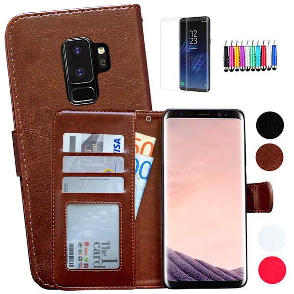 Suojaa Galaxy S9 Plus -puhelimellasi nahkakotelolla Svart