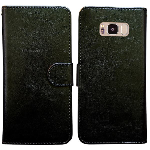 Suojaa S8 Plus - Nahkainen kotelo Svart