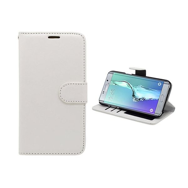 Köp Fodral / Plånbok i Läder - Samsung Galaxy S6 Edge Plus Vit | Fyndiq