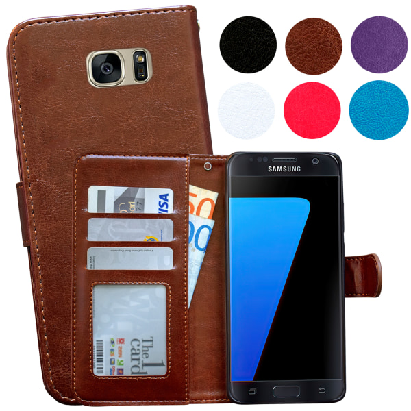 Läderfodral / Plånbok - Samsung Galaxy S7 Edge a1b1 | Fyndiq