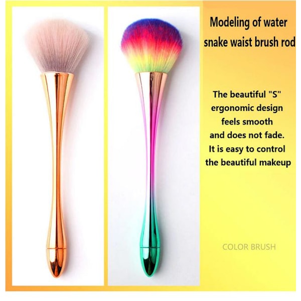 Nail Art Brush manikyyri- ja kauneusharjalle, poskipunapuuteri Rose gold Multi one size