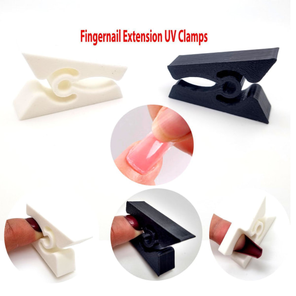 Fingernail Extension UV Clamps/ Nail Clip  Manicure Tools set 10 pcs black one size