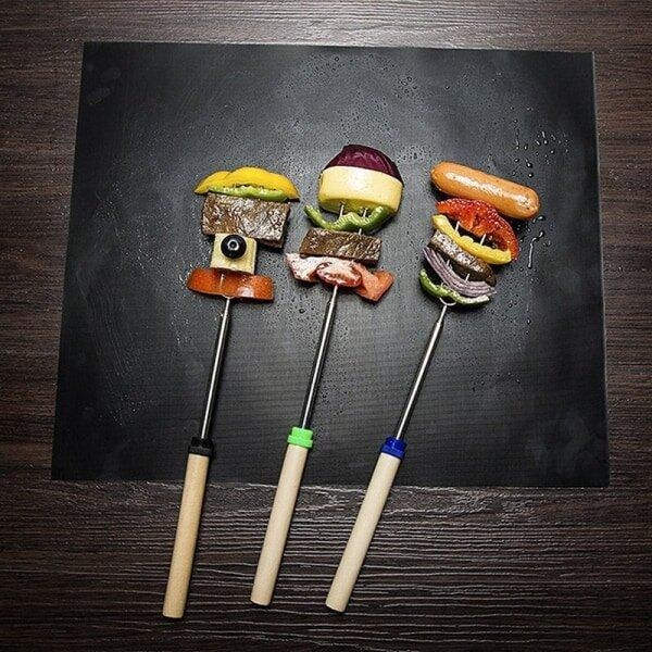 5-Pcs Barbecue grill & oven mat non stick reusable baking mat Grill Mats 5 pcs one size